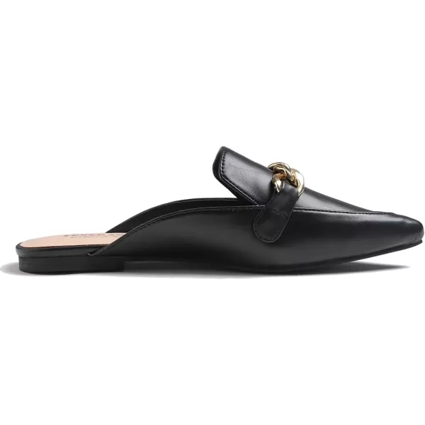 FEVERSOLE Women's Fashion Deco Mules Slip On Backless Slide Flats