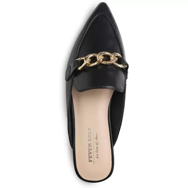 FEVERSOLE Women's Fashion Deco Mules Slip On Backless Slide Flats