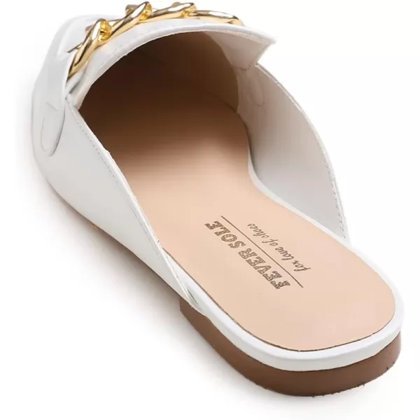 FEVERSOLE Women's Fashion Deco Mules Slip On Backless Slide Flats