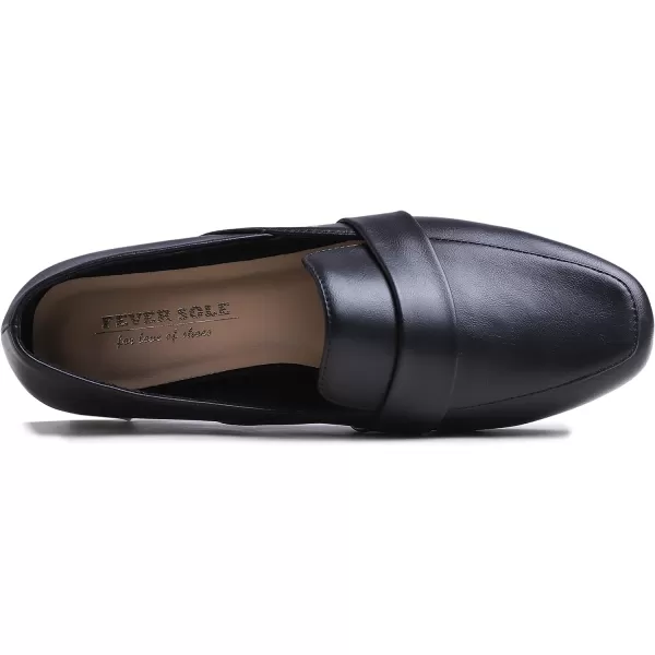 FEVERSOLE Women's Fashion Dress Comfort Low Heel Office Penny Loafer Flats