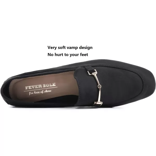 FEVERSOLE Women's Fashion Dress Comfort Low Heel Office Penny Loafer Flats