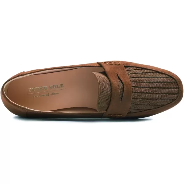 FEVERSOLE Women's Fashion Dress Comfort Low Heel Office Penny Loafer Flats