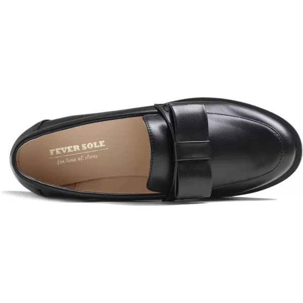 FEVERSOLE Women's Fashion Dress Comfort Low Heel Office Penny Loafer Flats
