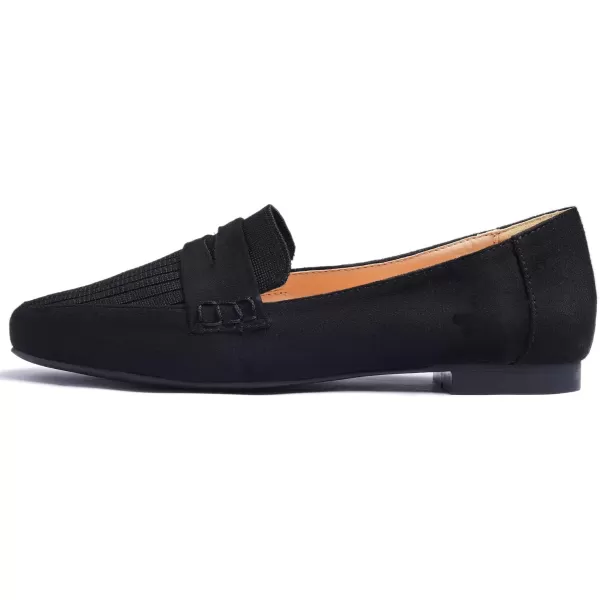 FEVERSOLE Women's Fashion Dress Comfort Low Heel Office Penny Loafer Flats