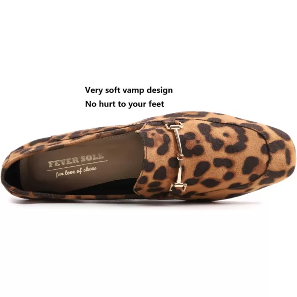 FEVERSOLE Women's Fashion Dress Comfort Low Heel Office Penny Loafer Flats