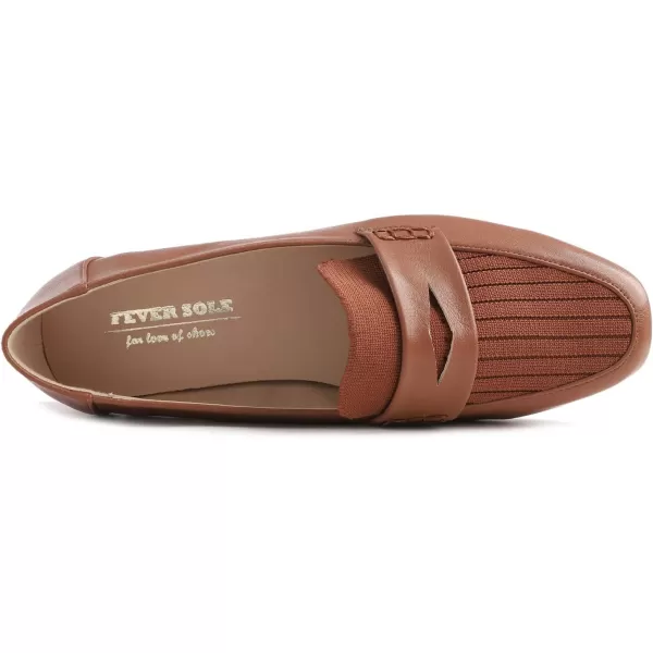 FEVERSOLE Women's Fashion Dress Comfort Low Heel Office Penny Loafer Flats
