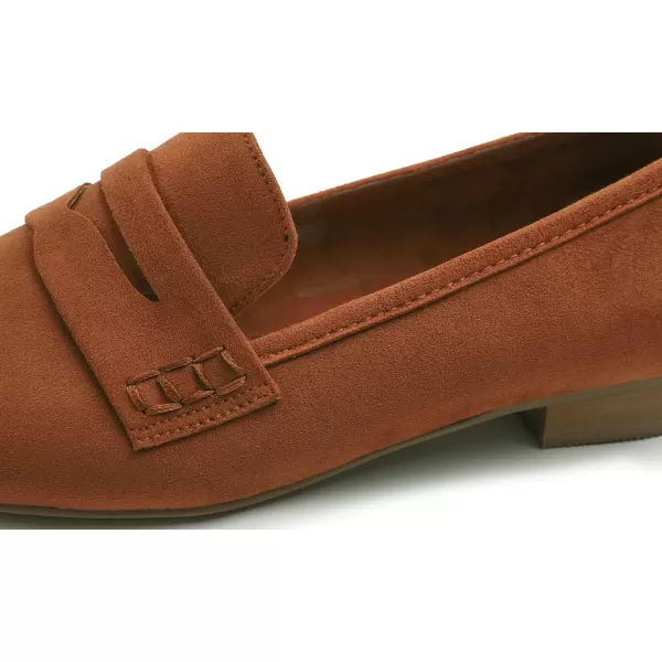 FEVERSOLE Women's Fashion Dress Comfort Low Heel Office Penny Loafer Flats