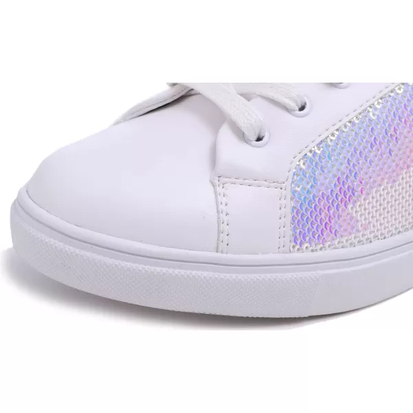 FEVERSOLE Women's Fashion Dress Sneakers Party Bling Casual Flats Embellished Shoes