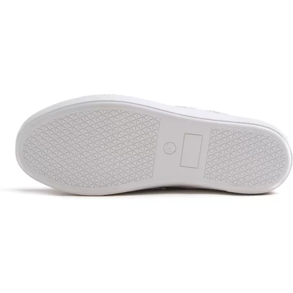 FEVERSOLE Women's Fashion Dress Sneakers Party Bling Casual Flats Embellished Shoes