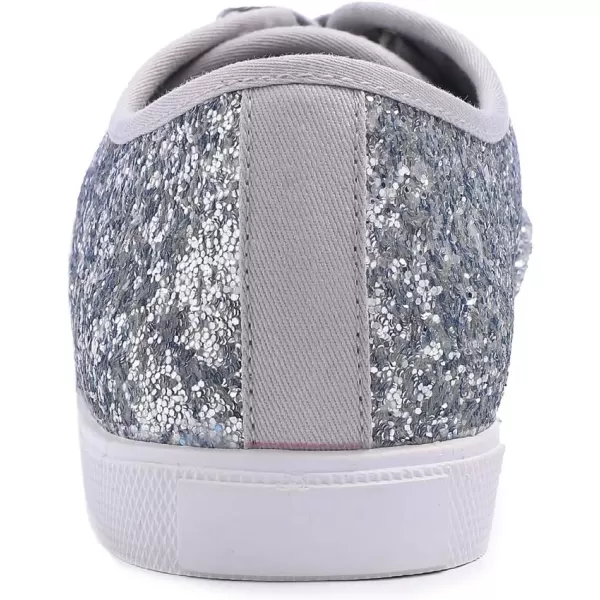 FEVERSOLE Women's Fashion Dress Sneakers Party Bling Casual Flats Embellished Shoes
