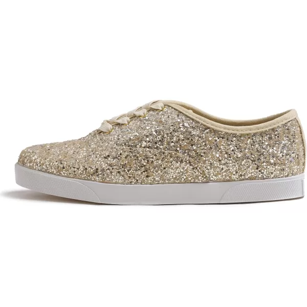 FEVERSOLE Women's Fashion Dress Sneakers Party Bling Casual Flats Embellished Shoes
