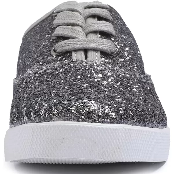 FEVERSOLE Women's Fashion Dress Sneakers Party Bling Casual Flats Embellished Shoes