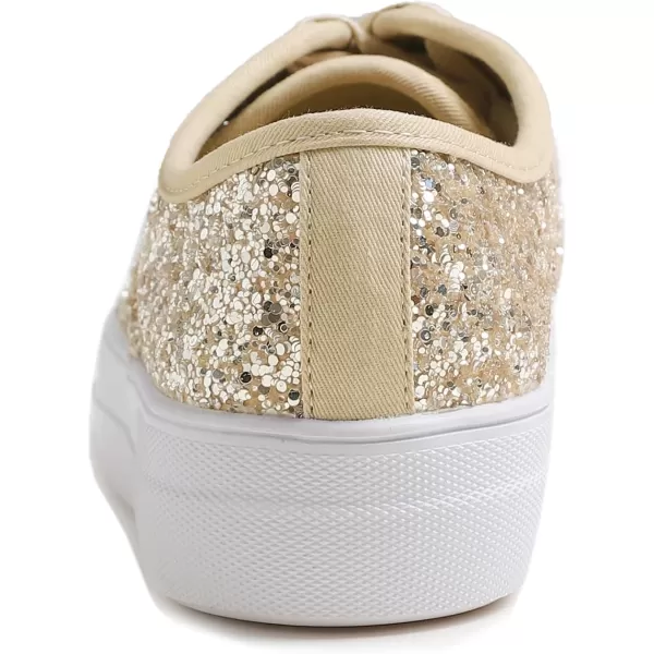 FEVERSOLE Women's Fashion Dress Sneakers Party Bling Casual Flats Embellished Shoes