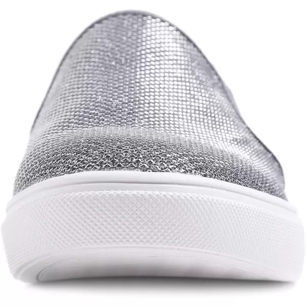 FEVERSOLE Women's Fashion Dress Sneakers Party Bling Casual Flats Embellished Shoes