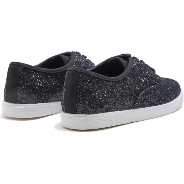 FEVERSOLE Women's Fashion Dress Sneakers Party Bling Casual Flats Embellished Shoes