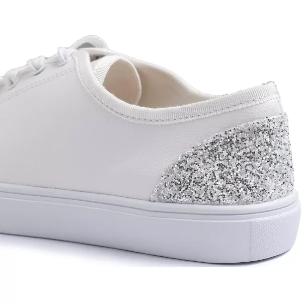 FEVERSOLE Women's Fashion Dress Sneakers Party Bling Casual Flats Embellished Shoes