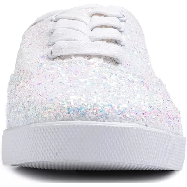 FEVERSOLE Women's Fashion Dress Sneakers Party Bling Casual Flats Embellished Shoes