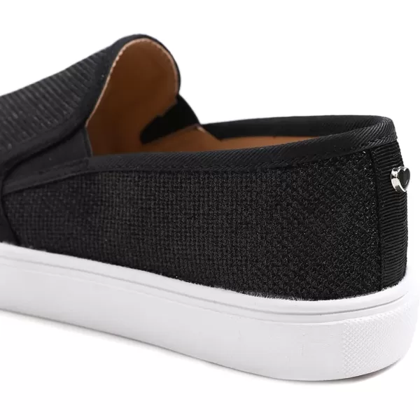 FEVERSOLE Women's Fashion Dress Sneakers Party Bling Casual Flats Embellished Shoes