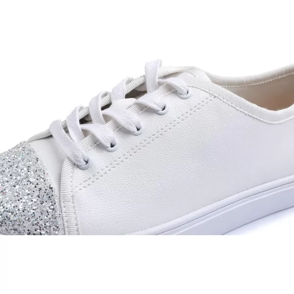 FEVERSOLE Women's Fashion Dress Sneakers Party Bling Casual Flats Embellished Shoes
