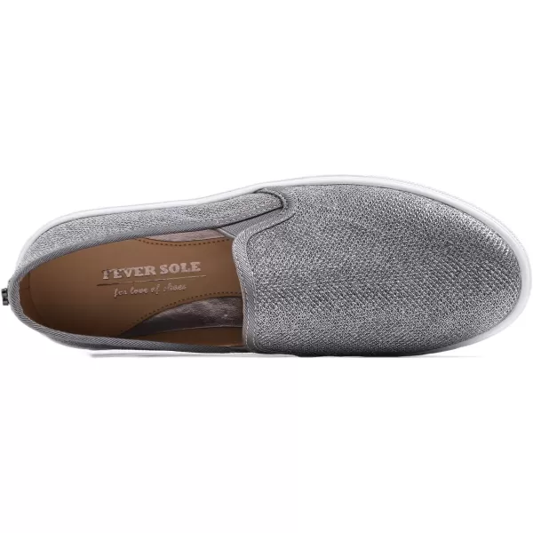 FEVERSOLE Women's Fashion Dress Sneakers Party Bling Casual Flats Embellished Shoes