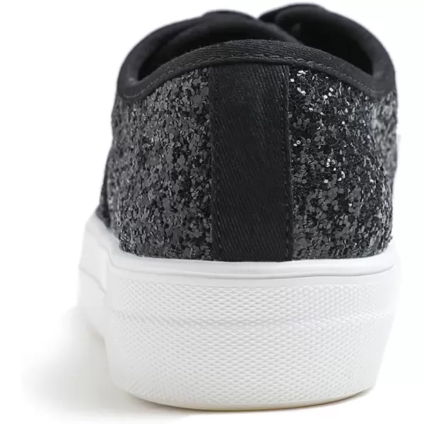 FEVERSOLE Women's Fashion Dress Sneakers Party Bling Casual Flats Embellished Shoes