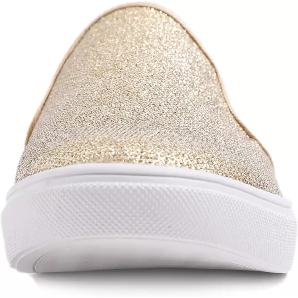 FEVERSOLE Women's Fashion Dress Sneakers Party Bling Casual Flats Embellished Shoes