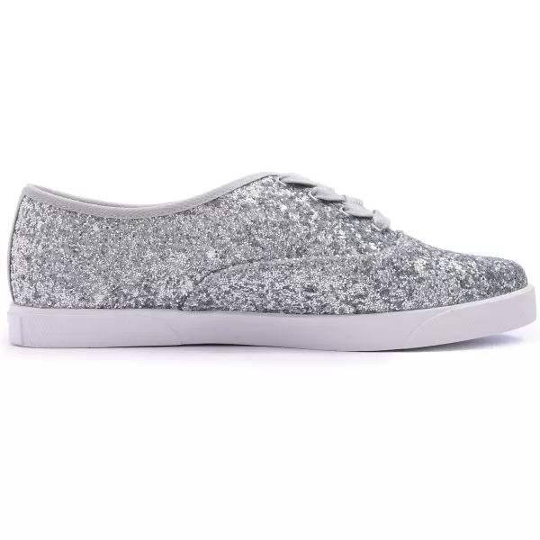 FEVERSOLE Women's Fashion Dress Sneakers Party Bling Casual Flats Embellished Shoes