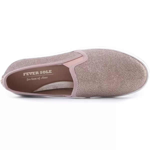 FEVERSOLE Women's Fashion Dress Sneakers Party Bling Casual Flats Embellished Shoes
