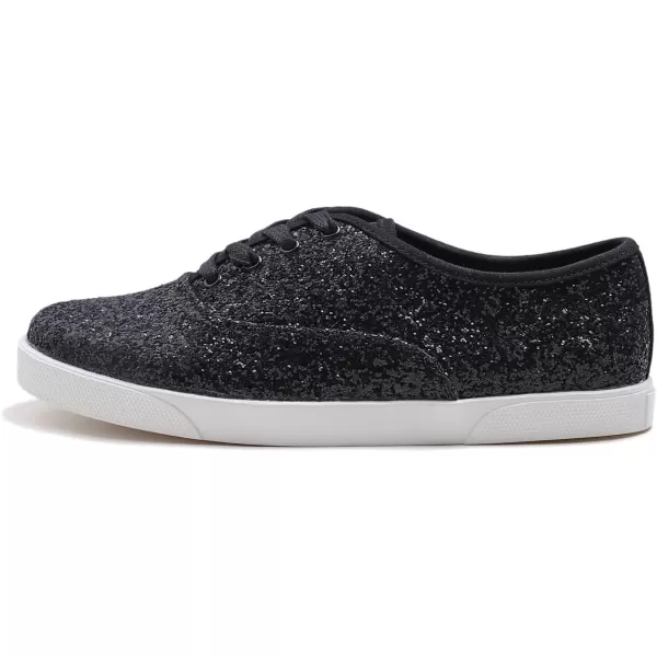 FEVERSOLE Women's Fashion Dress Sneakers Party Bling Casual Flats Embellished Shoes