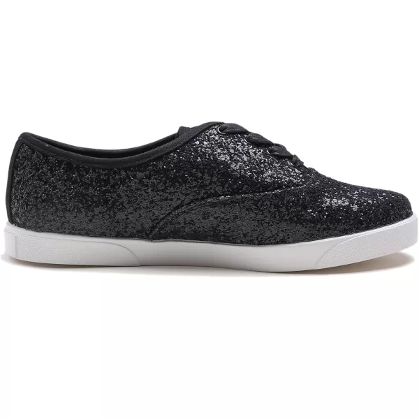 FEVERSOLE Women's Fashion Dress Sneakers Party Bling Casual Flats Embellished Shoes