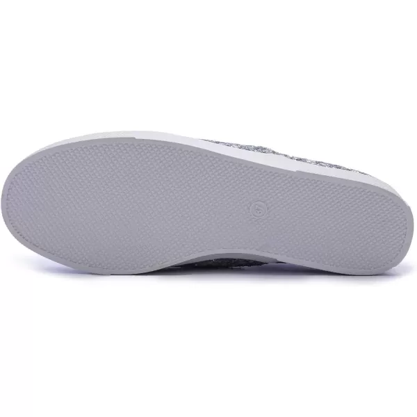 FEVERSOLE Women's Fashion Dress Sneakers Party Bling Casual Flats Embellished Shoes
