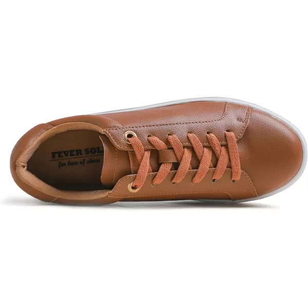 FEVERSOLE Women's Fashion Lightweight Spring Summer Vegan Leather Sneaker Casual Comfort Walking Shoes