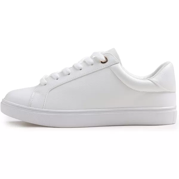 FEVERSOLE Women's Fashion Lightweight Spring Summer Vegan Leather Sneaker Casual Comfort Walking Shoes