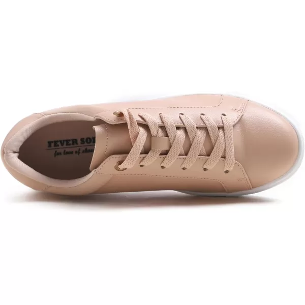 FEVERSOLE Women's Fashion Lightweight Spring Summer Vegan Leather Sneaker Casual Comfort Walking Shoes