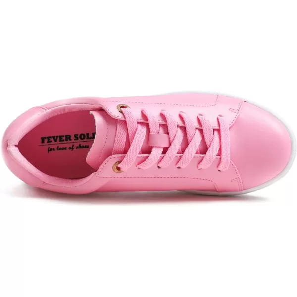 FEVERSOLE Women's Fashion Lightweight Spring Summer Vegan Leather Sneaker Casual Comfort Walking Shoes