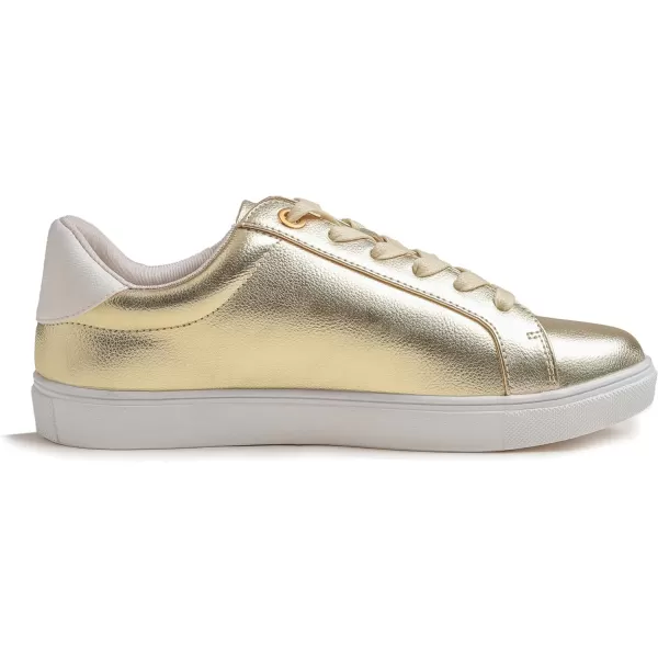 FEVERSOLE Women's Fashion Lightweight Spring Summer Vegan Leather Sneaker Casual Comfort Walking Shoes