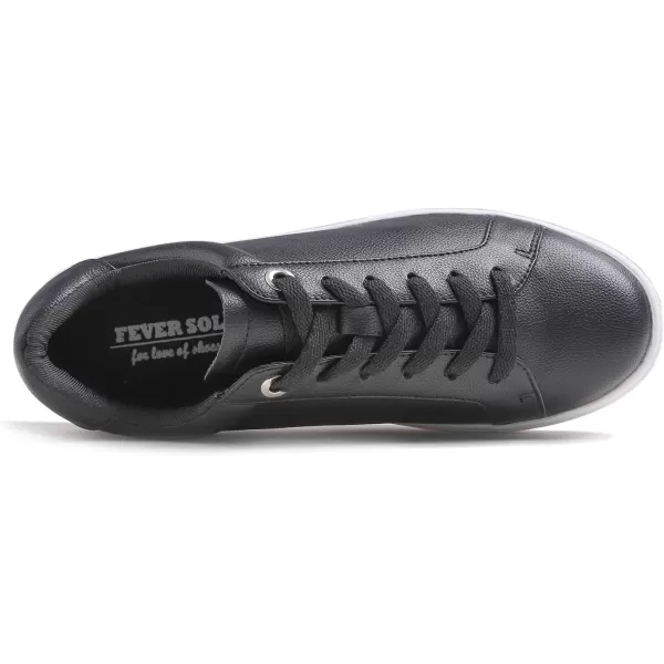 FEVERSOLE Women's Fashion Lightweight Spring Summer Vegan Leather Sneaker Casual Comfort Walking Shoes