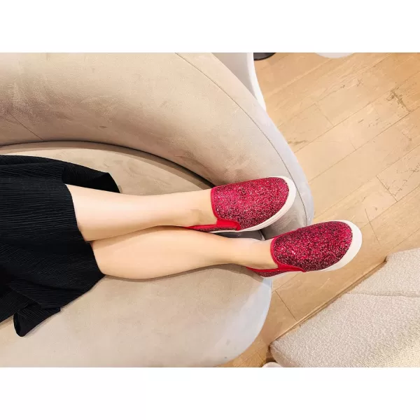 FEVERSOLE Women's Fashion Slip-On Sneaker Casual Flat Loafers
