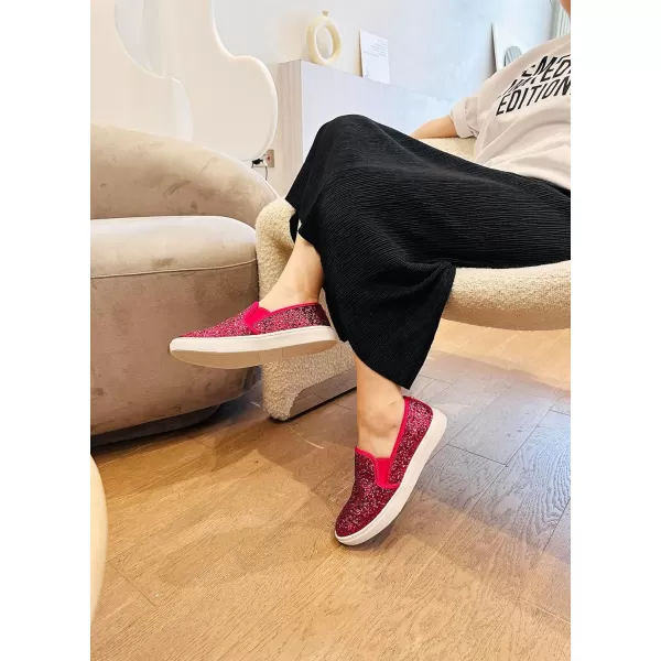 FEVERSOLE Women's Fashion Slip-On Sneaker Casual Flat Loafers