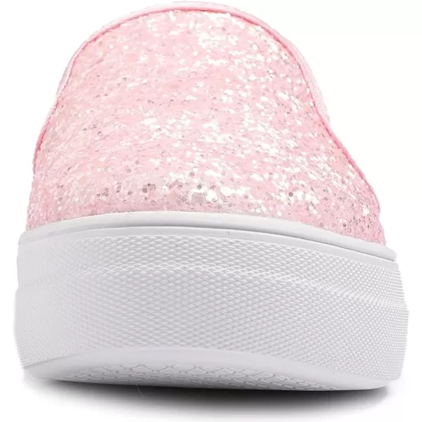 FEVERSOLE Women's Fashion Slip On Sneaker Casual Platform Loafers