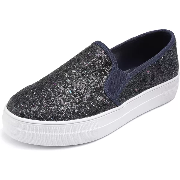 FEVERSOLE Women's Fashion Slip On Sneaker Casual Platform Loafers
