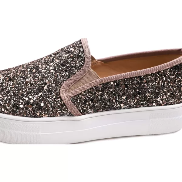 FEVERSOLE Women's Fashion Slip On Sneaker Casual Platform Loafers