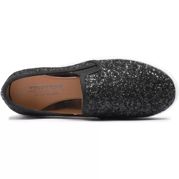 FEVERSOLE Women's Fashion Slip On Sneaker Casual Platform Loafers