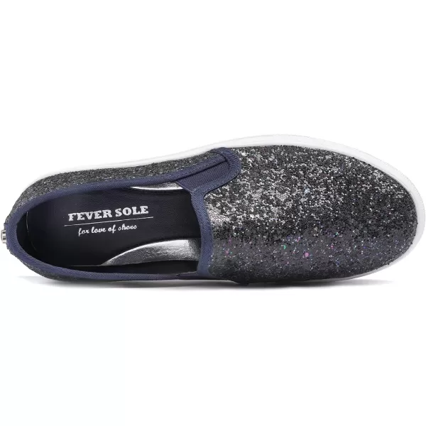 FEVERSOLE Women's Fashion Slip On Sneaker Casual Platform Loafers
