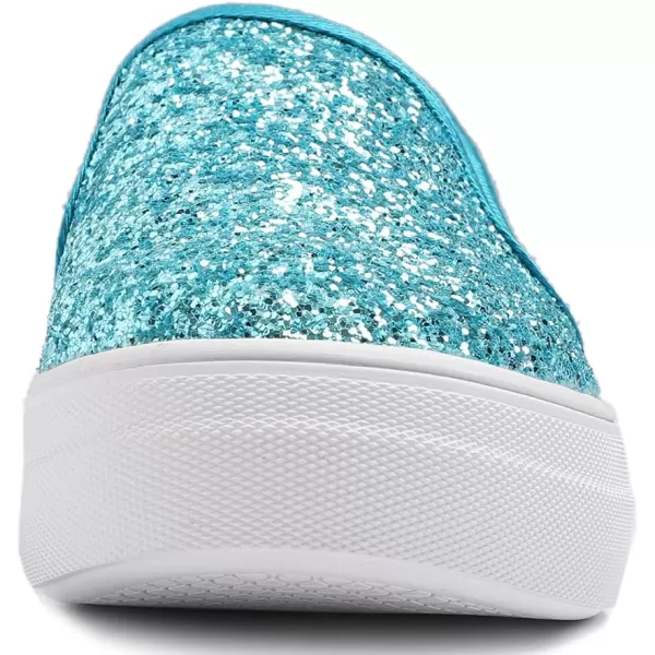 FEVERSOLE Women's Fashion Slip On Sneaker Casual Platform Loafers