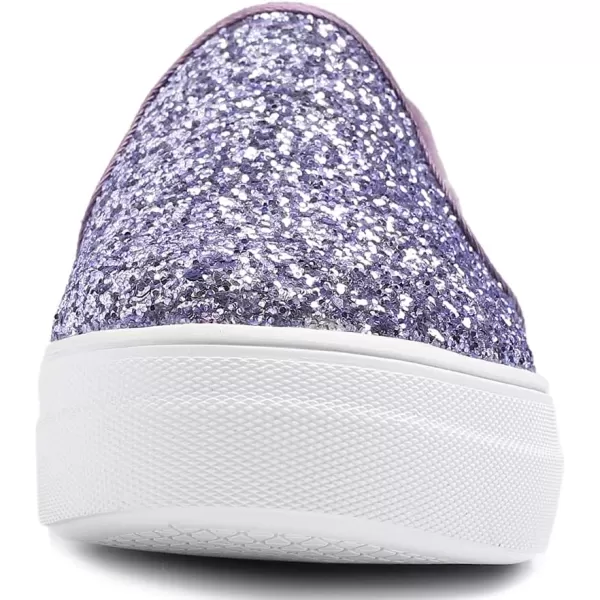 FEVERSOLE Women's Fashion Slip On Sneaker Casual Platform Loafers