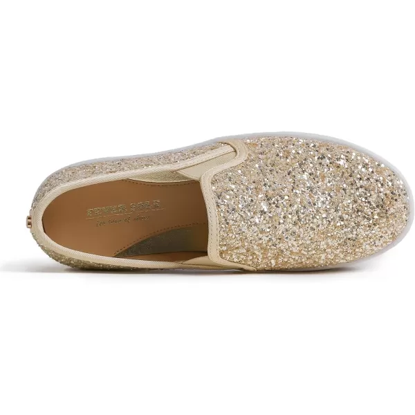 FEVERSOLE Women's Fashion Slip On Sneaker Casual Platform Loafers