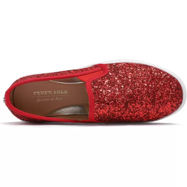 FEVERSOLE Women's Fashion Slip On Sneaker Casual Platform Loafers