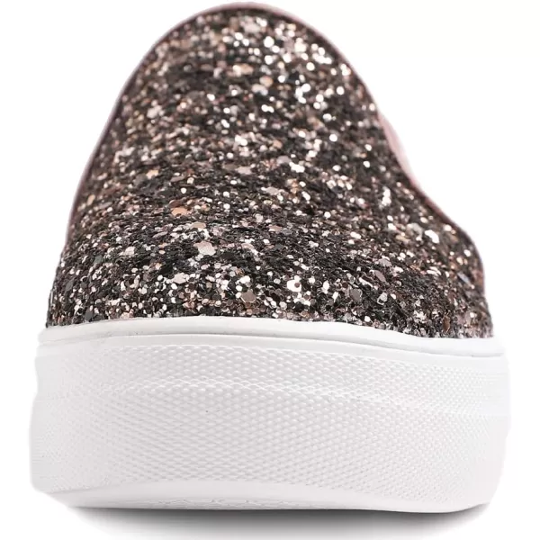 FEVERSOLE Women's Fashion Slip On Sneaker Casual Platform Loafers
