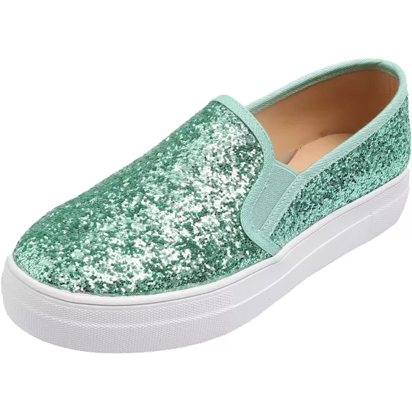 FEVERSOLE Women's Fashion Slip On Sneaker Casual Platform Loafers